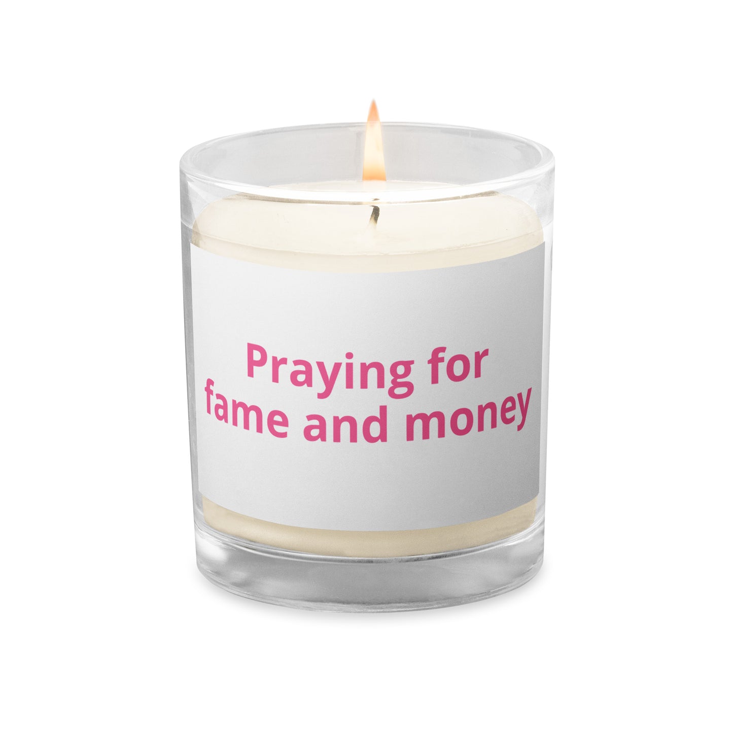 Praying for fame and money wax candle